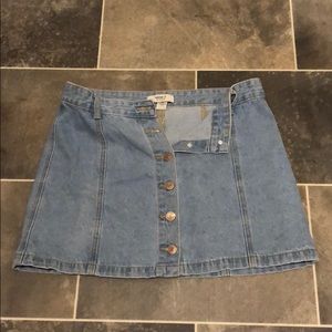 Forever 21 corduroy jean mini skirt